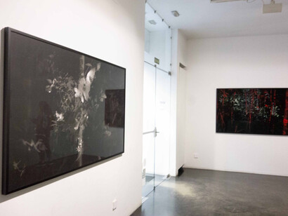 Roberto Huarcaya, Ver por contacto, vista de exhibición. Cortesía de la Galería Ponce+Robles