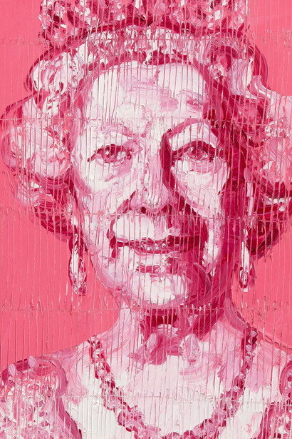 Hunt Slonem, Her majesty Queen Elizabeth, 2023. Courtesy of West Chelsea Contemporary
