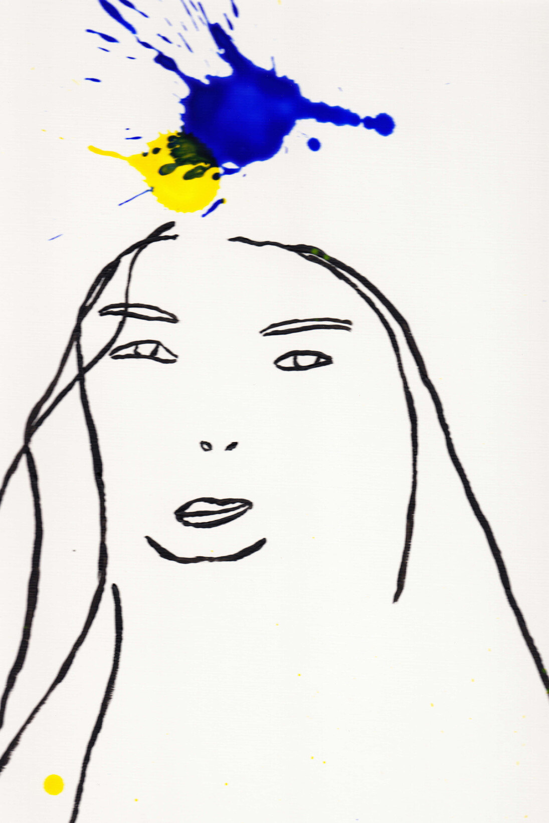 Lorenzo Belenguer, Drawing #60, Original Oils on canvas paper, A4 (21 x 30 cm) unframed, 33 x 43 cm framed