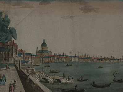 View of the City and London Bridge, 1700s