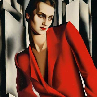 Tamara de Lempicka, Retrato de la Sra. Bush (1929, detalle)