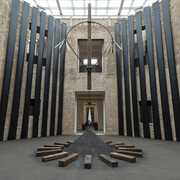 Luana Vitra, Bandera blanca, vista de exhibición. Cortesía de Pinacoteca