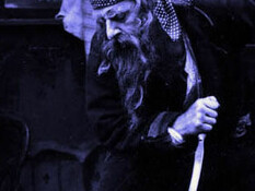 Schauspieler John McMahon als Fagin  bei der Verfilmung von „Oliver Twist“ im Jahr 1912