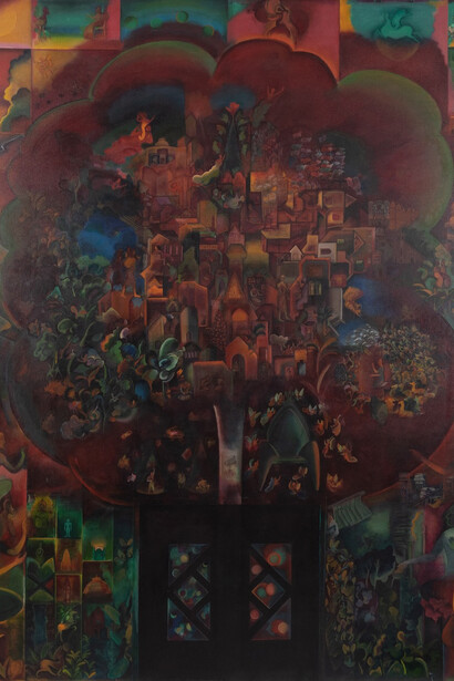 Gulammohammed Sheikh, Tree of life, 1996-97. Courtesy of Kiran Nadar Museum of Art