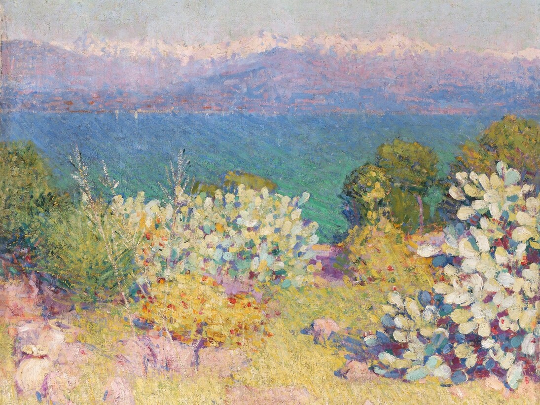 In the Morning, Alpes Maritimes from Antibes, John Russell, 1890-1, Oil on canvas 60.3 × 73.2 cm. National Gallery of Australia, Canberra Purchased 1965