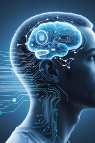 Digital artwork representing a collective mind or shared intelligence