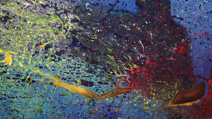 Shōzō Shimamoto. Courtesy of Dellupi Arte