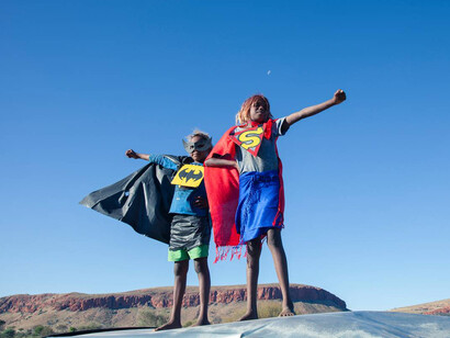 Tony Albert, David C. Collins, Renisha Ward-Yates and Brittany Malbunka Reid, Warakurna Superheroes #9 (detail), 2017. Courtesy of the artists and Sullivan+Strumpf