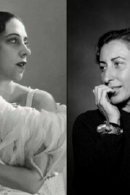 George Hoyningen-Huené (Russian, 1900–1968)Portrait of Elsa Schiaparelli, 1932 Courtesy of Hoyningen-Huené/Vogue/Condé Nast Archive Copyright © Condé Nast and Guido Harari (Italian, born Cairo, 1952) Portrait of Miuccia Prada, 1999 Courtesy of Guido Harari/Contrasto/Redux
