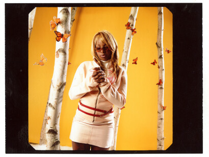 Mary J Blige, Rafael Fuchs, 2001, USA, Unique Color Polaroid. Edition/Set: 1/1, 3.25 x 4 inches, Signed on verso