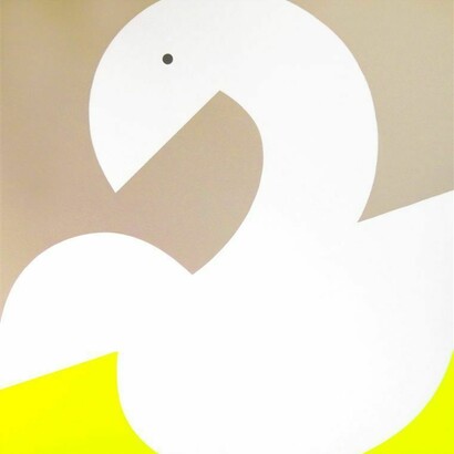 Ester Grossi, Cigno Reale, acrilico su tela, 100 x 100 cm, 2015