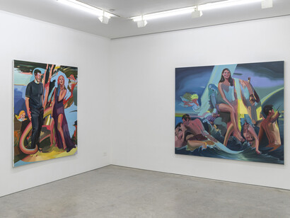 Lizzy Lunday, The sky below, exhibition view. Courtesy of Fredericks & Freiser Gallery