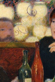 Federico Zandomeneghi, “Al Caffé Nouvelle Athènes”, dettaglio, 1885. Il pittore insieme a Susan Valandon, modella e pittrice essa stessa, nel luogo dove si incontravano gli impressionisti