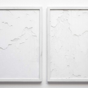 Sophie Ko Chkheidze, Rumore Bianco, 45x30cm both, pigment, wood, glass, 2014