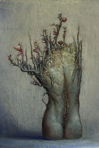 Agostino Arrivabene, Senza titolo, 2016-2017, olio su legno, cm 43x38. Courtesy of MAC