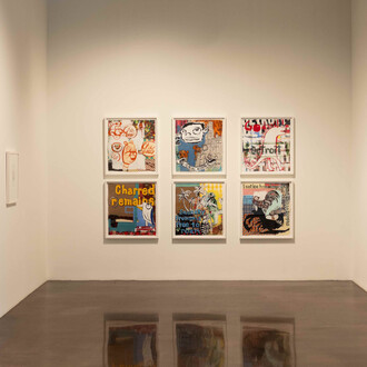 Collage / Assemblage, a group exhibition featuring works by 15 artists, photo by Allison V. Smith. Courtesy of Barry Whistler Gallery