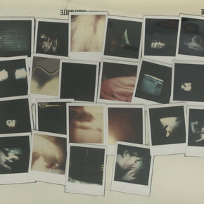 Mario Schifano, Senza titolo (Polaroids), 1973-1974, ventitré polaroids a colori su cartoncino, cm. 50 x 70
