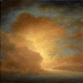 Emerging, 2015, 24 x 24 inches, oil on canvas by Jane Bloodgood-Abrams