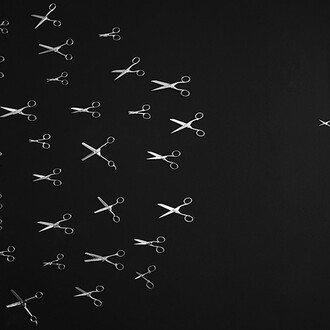 Pino Pipoli, Mostro Exhibition view at Marsèlleria, 2015, Forbici (Scissors), detail, Ph. Alvaro Caleca, Courtesy the artist