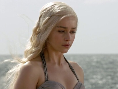 La actriz Emilia Clarke en el papel de Daenerys Targaryen