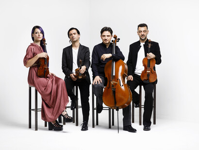 Il Quartetto Mirus esegue il complessissimo “The four quarters” del 2010 di  Thomas Adés che era stato presentato per la prima volta in Italia nel 2011 dall’Emerson Quartet © Flavio Ianniello
