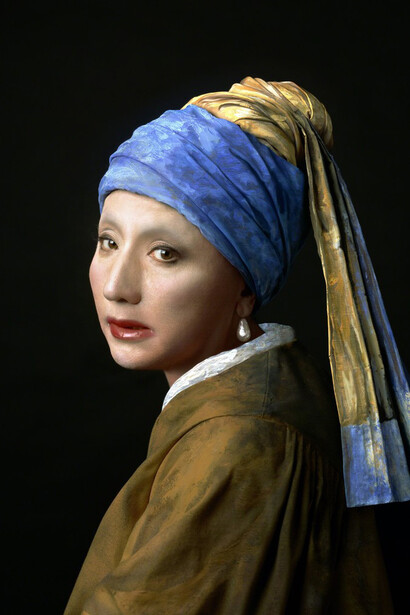 Yasumasa Morimura. Vermeer Study Looking Back (Mirror), 2008