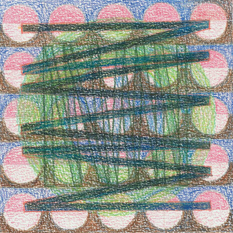 Magical night #11, coloured pencil on pape, 13 x 13 cm, Mark Weighton 2011