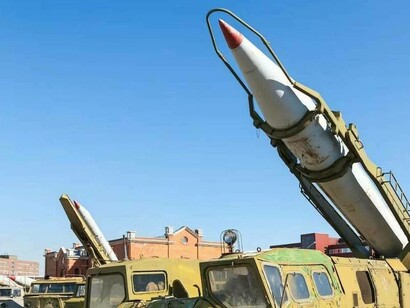 A Russian nuclear missile waiting to be launched at the desired target