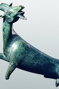 Statuetta di capro, Bibbona. Bronzo, fine del vi secolo a.C. Credito: Museo Archeologico Nazionale di Firenze, su concessione del Ministero per i Beni e le Attività Culturali – Polo Museale della Toscana,
Firenze
