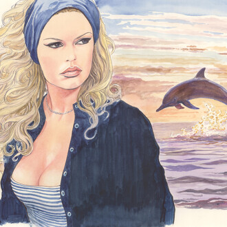 Milo Manara, Bardot, Delfino, opera rappresentativa per la sezione Bardot - Credits Milo Manara 2017