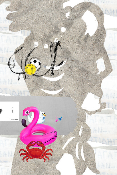 Olga Migliaressi-Phoca, Nudist Y, 2015 (work in progress), Digital Print on Fabric, Width 100 x Height 120 cm, Edition 1-1