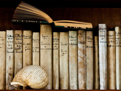 Antigua colección de libros