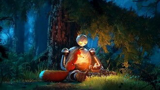 Cena do filme Robô Selvagem. Um robô programado para cuidar e ajudar cai numa ilha selvagem antes de chegar a seu destino. Naquele ambiente hostil ele precisa adaptar-se para sobreviver, mas, por obra do acaso, adota um filhote de ganso e seus instintos (sim, instintos) maternais vêm à tona. Ele precisa fazer de tudo para cuidar e proteger sua cria. Pode não ter sido a animação mais vista, mais inovadora, ou a de maior bilheteria do ano, mas tem alguns elementos que a destacam no marasmo atual do cinema