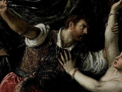 Fragmento del cuadro de Tiziano sobre la violación de Lucrecia