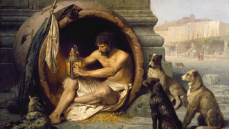 «Diógenes sentado en su tinaja» (1860) Jean-Léon Gérôme 
