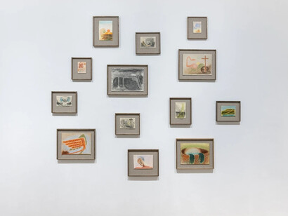 Martyn Cross, Of oil and Earth, exhibition view. Courtesy of Hales Gallery