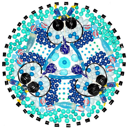 Paula Brett, Jelly Blue Bazooka Pop Candela, Limited Edition Photograph, 20 x 20; 30 x 30, 2013