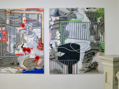 Postcards from America, exhibition view. Courtesy of Celaya Brothers Gallery

