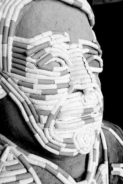 Julian Simmons, "Benito" p. 517, Inkjet print, carbon black pigment on paper, 252 x 161 cm, Courtesy Contemporary Fine Arts, Berlin