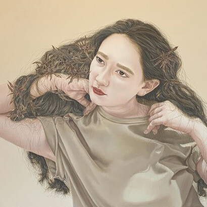 Tomomi Yoshizawa, Wipe away, 2020, oil on canvas, 50x60.4cm. 