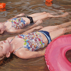 Laura Sanders, Girls and plastic floating, 2010. Courtesy of the Columbus Museum of Art