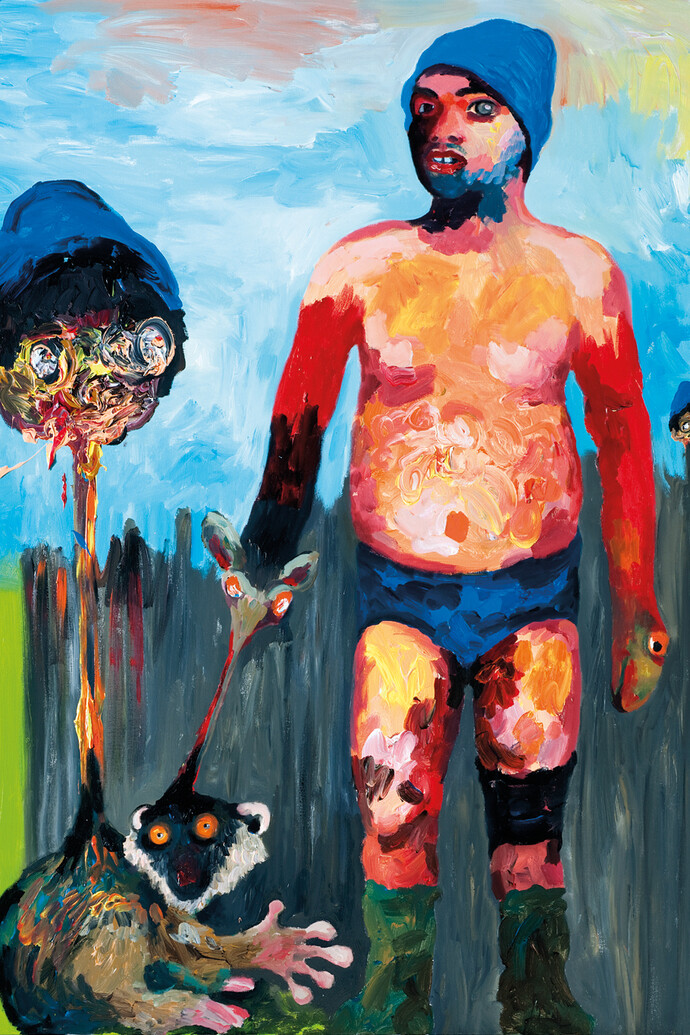 Raphaëlle Ricol, Sans titre, 2009, Acrylique sur toile, 162 x 130 cm, Courtesy Galerie Patricia Dorfmann, Paris