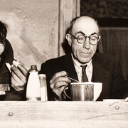 John Vachon, Men Eating at Salvation Army, Newport News, Virginia. Gelatin silver print (photograph) taken in March 1941, and printed in 1984. Click any image to enlarge.