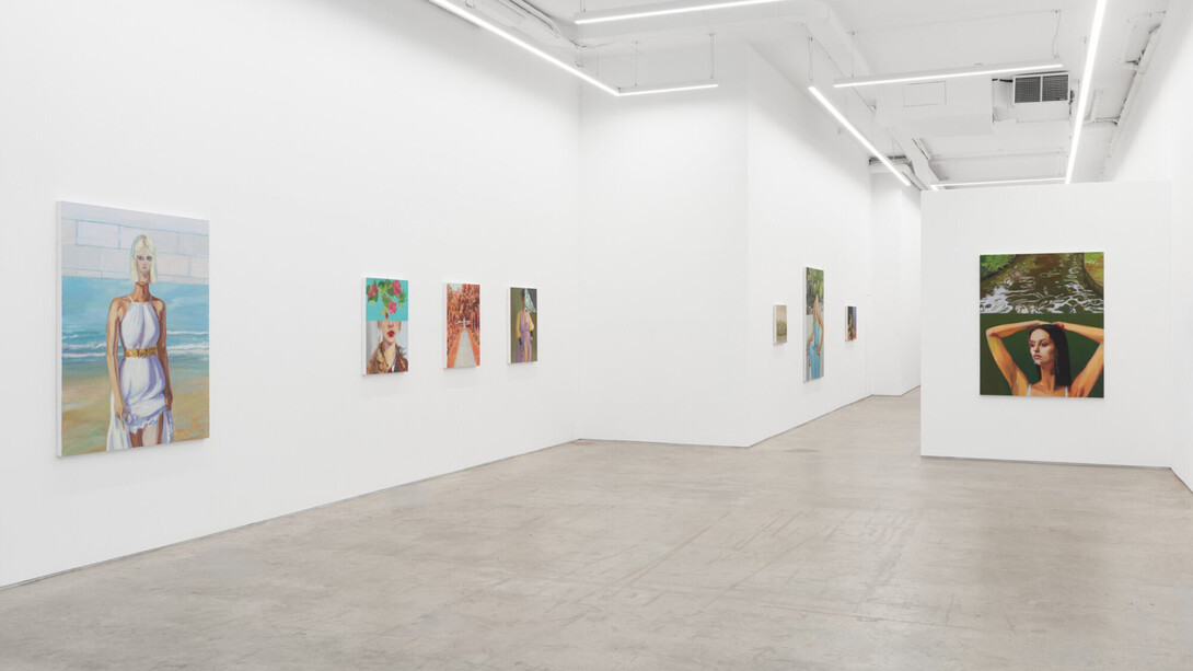 Janet Werner, Landscape with legs, exhibition view. Courtesy of Anat Ebgi 