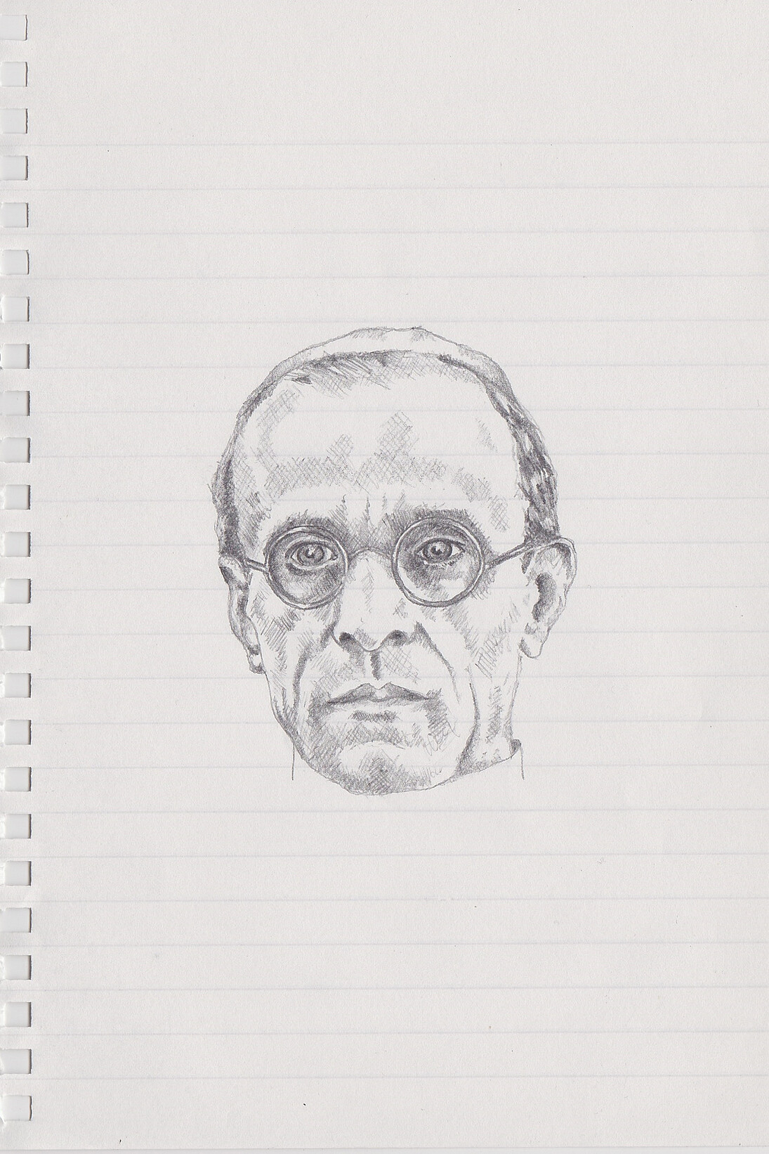 Zavier Ellis, Mad Pope Drawing # 2, 2014, Pencil on paper, 21 x 14.8 cm