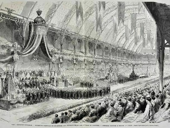 Le Monde Illustré, 1867, The International Exhibition. Napoleon was advised by cable on July 1st 1867, the day he presented prizes at the International Exhibition, that Maximilian has been executed