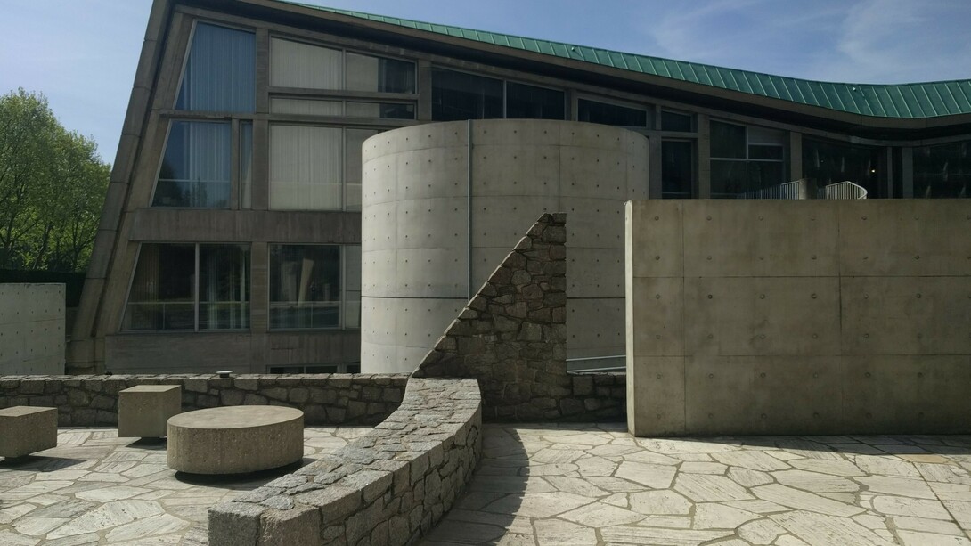 Meditation space designed by Tadao Ando, located at UNESCO Headquarters in Paris