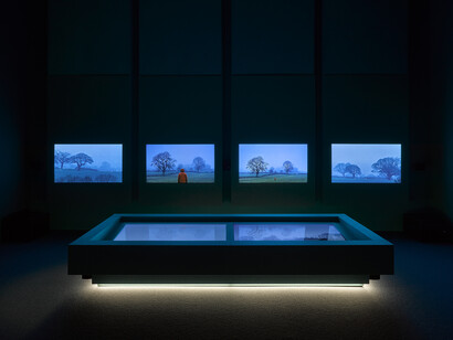John Akomfrah, Listening all night to the rain, exhibition view. Courtesy of Museo Thyssen-Bornemisza