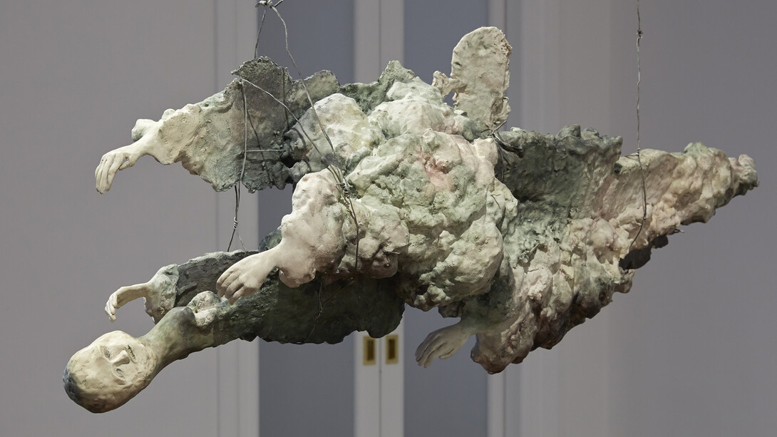 Enrico David, Untitled [view 2], 2014 Celotex, expanding foam, fibre tissue, jesmonite, pigment, wire, © the artist. Michael Werner Gallery, New York and London 