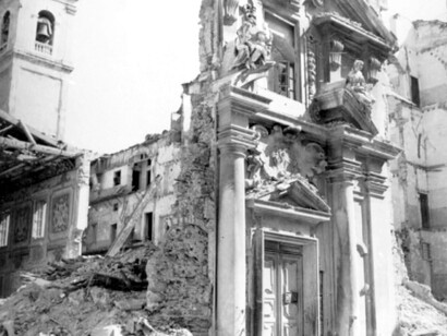 La Chiesa dei Greci distrutta dai bombardamenti